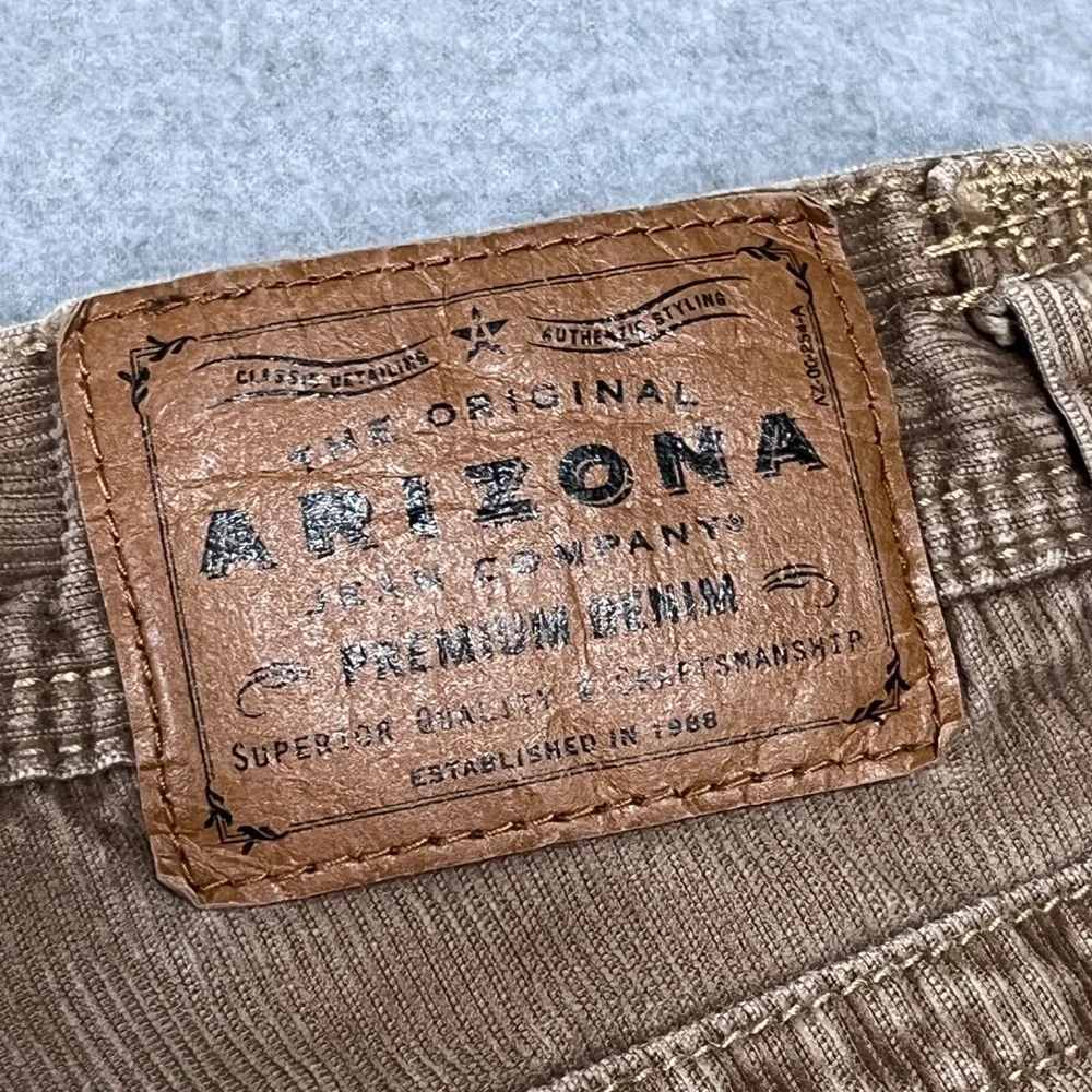 Arizona Jeans Mens 38X34 Brown Bootcut Mid Rise Faded Y2K‎ Corduroy